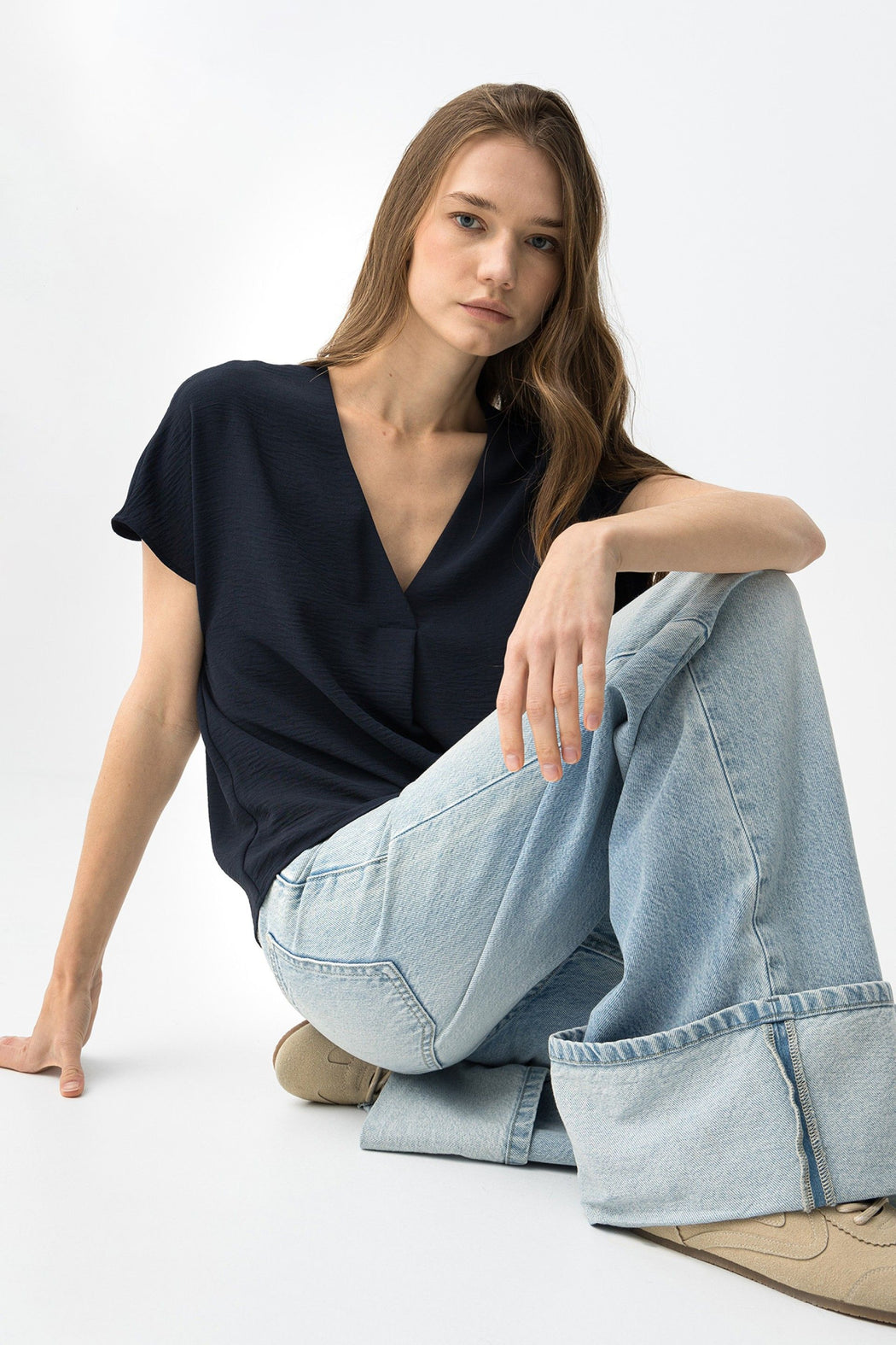 Maxine navy top
