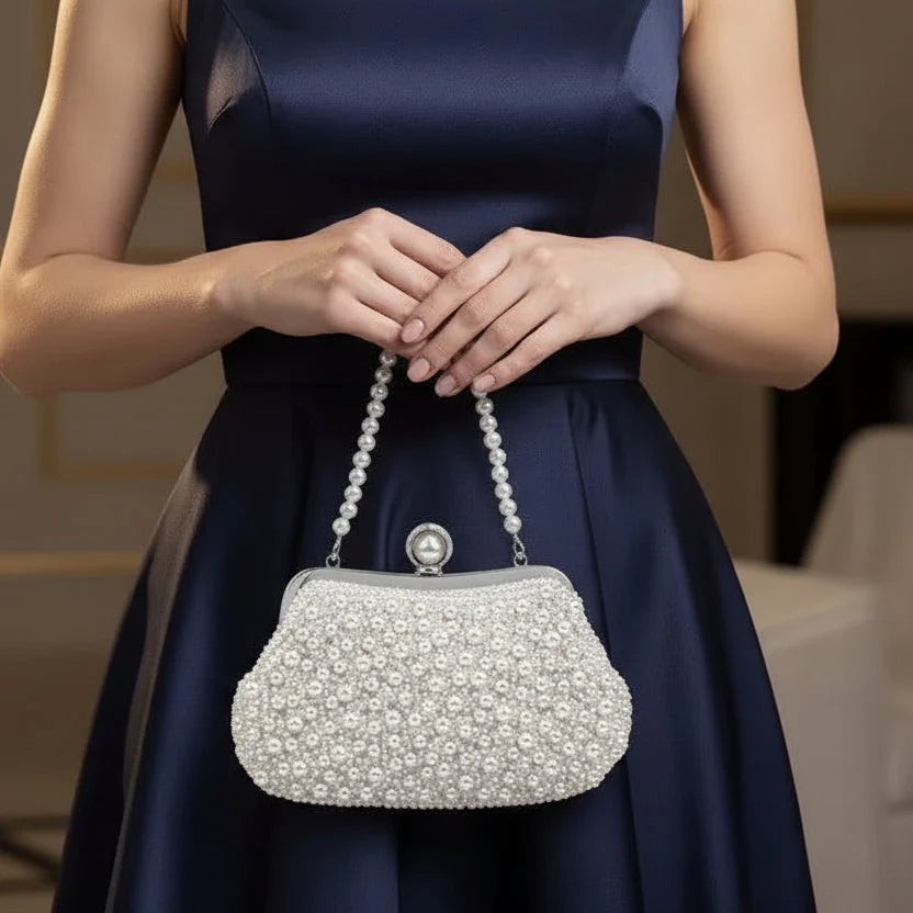 25945 pearl white  clutch