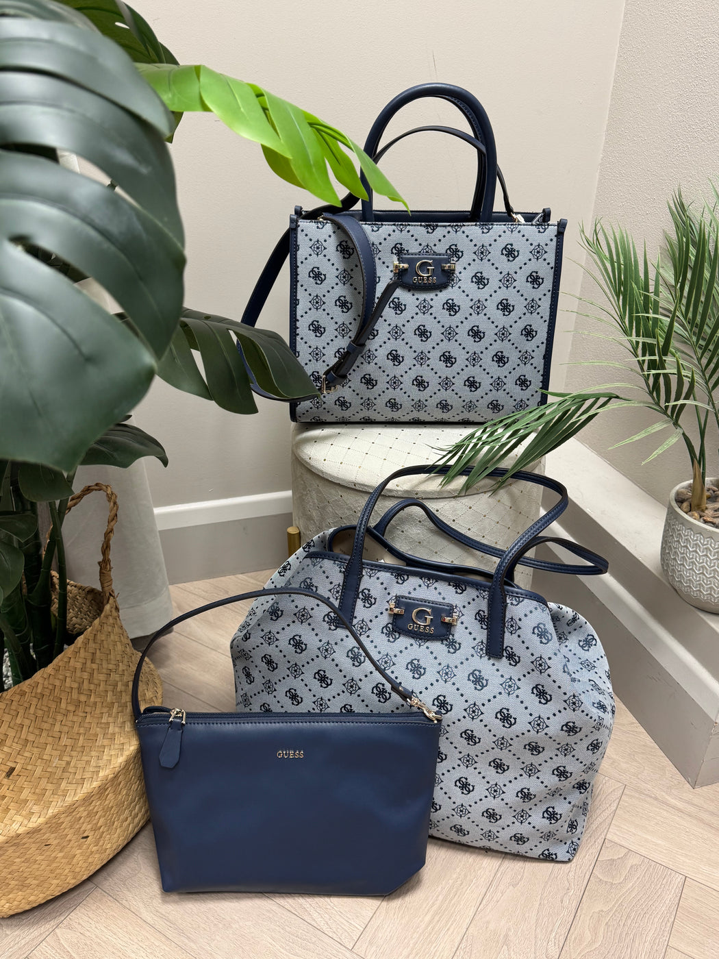 Guess neda jacquard tote bag jp965424