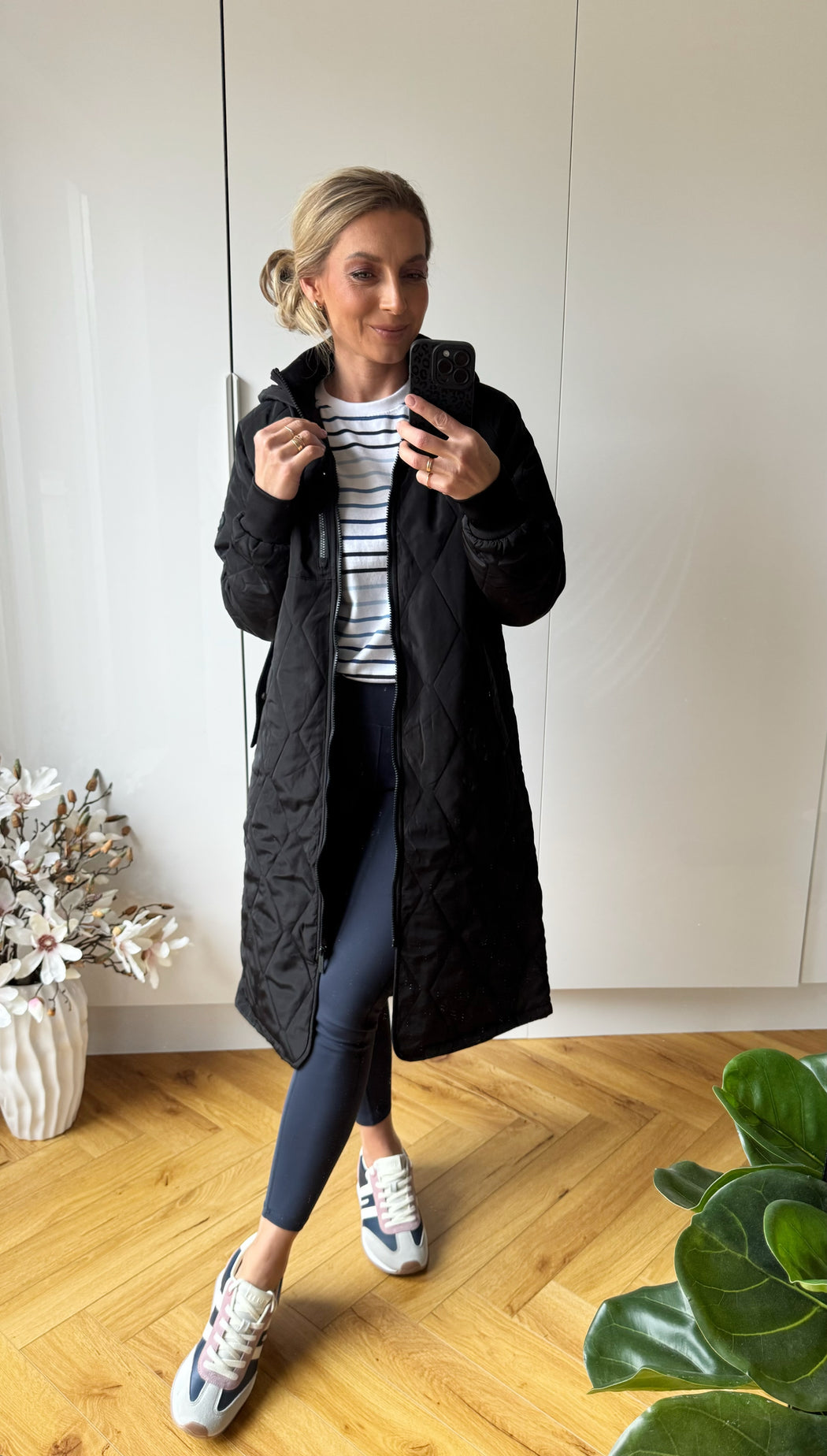 Casey Longline Coat Black