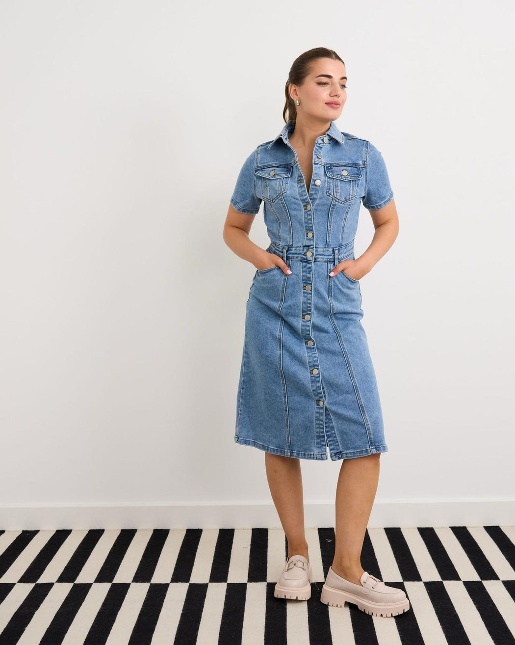 Holly denim shirt dress
