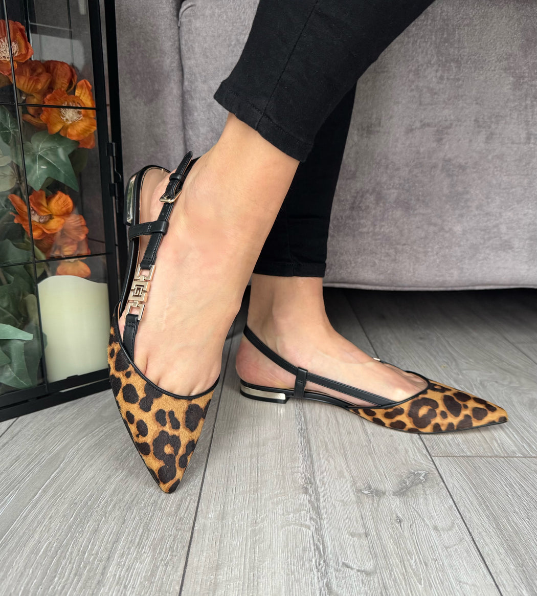 Guess Animal print sling backs FLTFRYLEP05