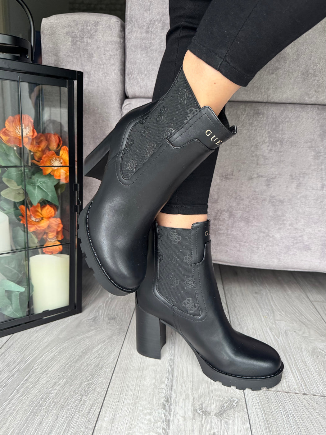 Guess Black Logo Boots FLFNLLELE10