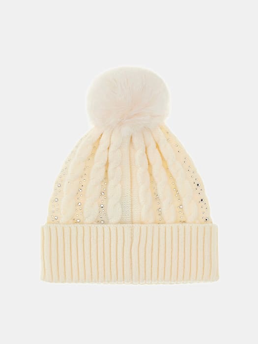 Guess ivory beanie AW5385POL01-WHI