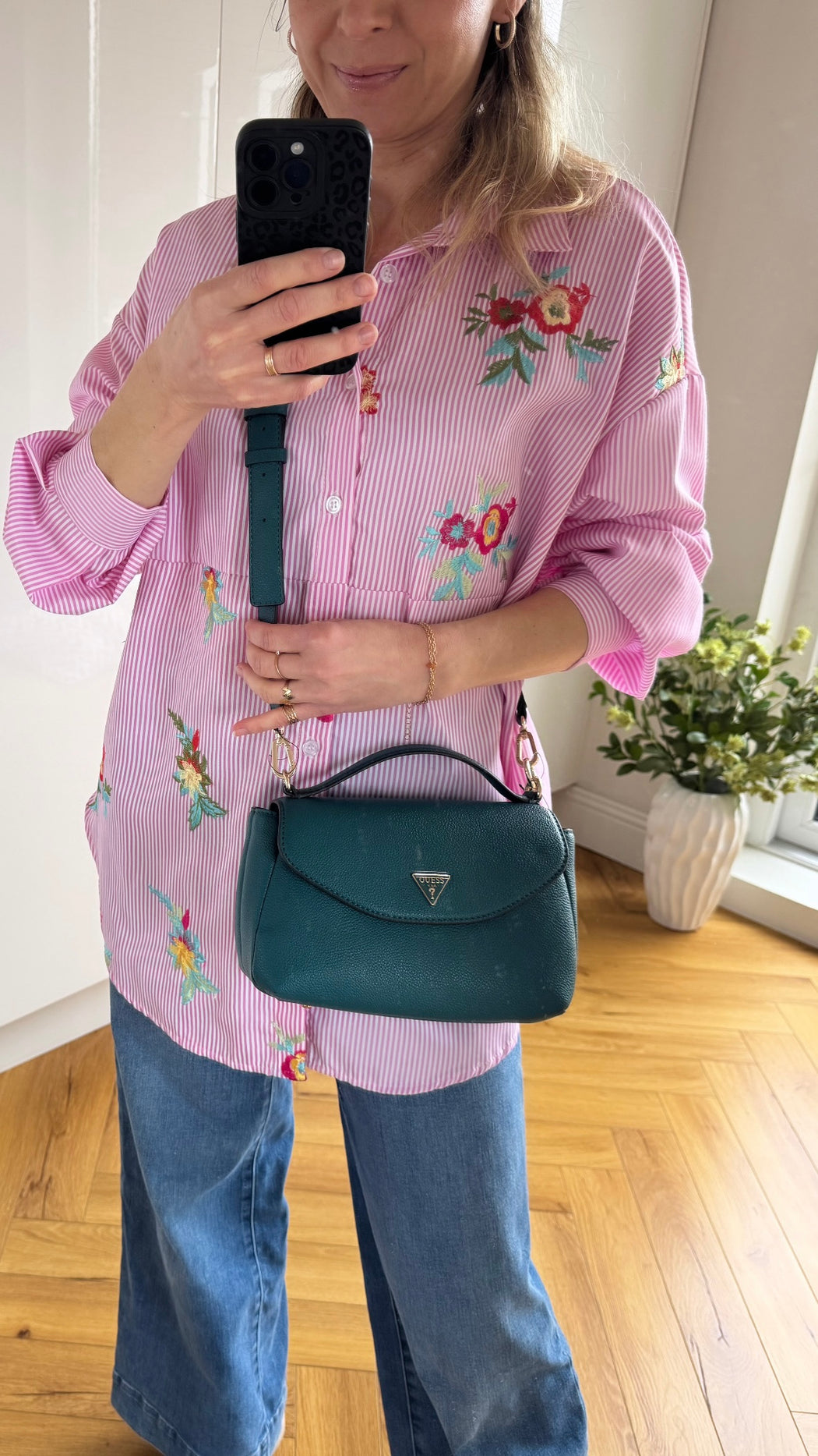 Guess teal Evie crossbody