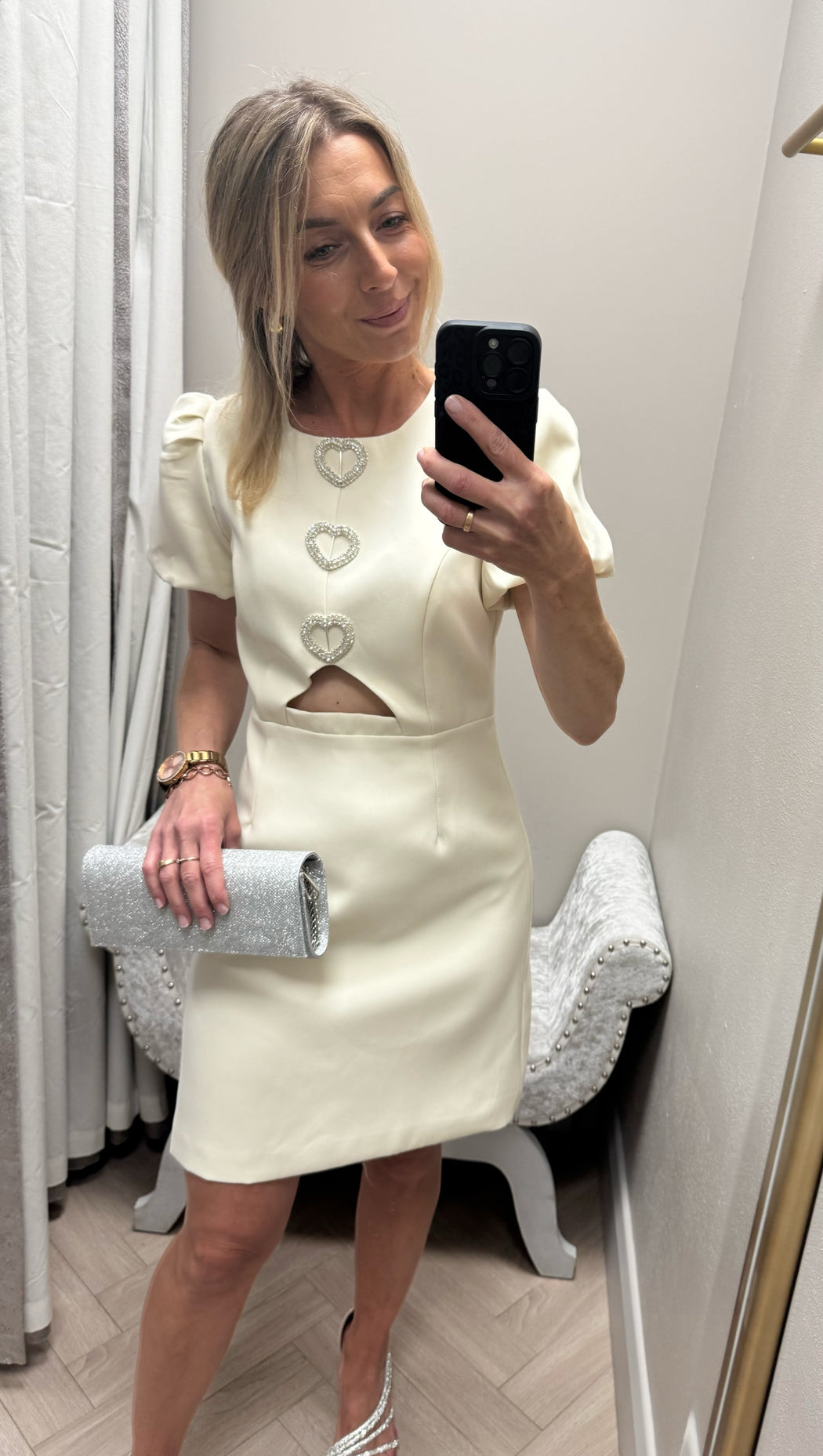 Cassie ivory heart dress