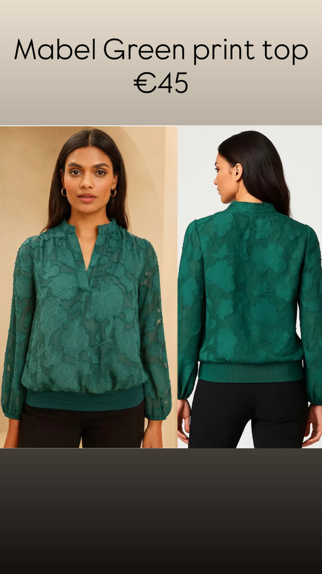 Mabel Green print top