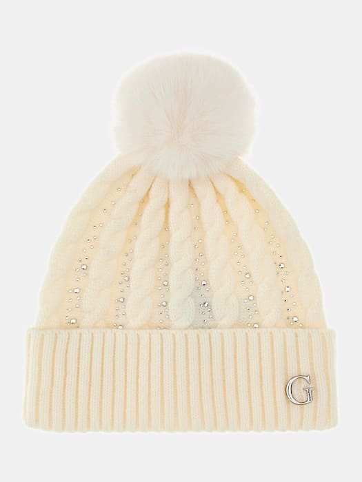 Guess ivory beanie AW5385POL01-WHI