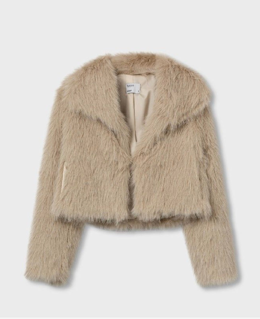 Thretha champagne faux fur jacket