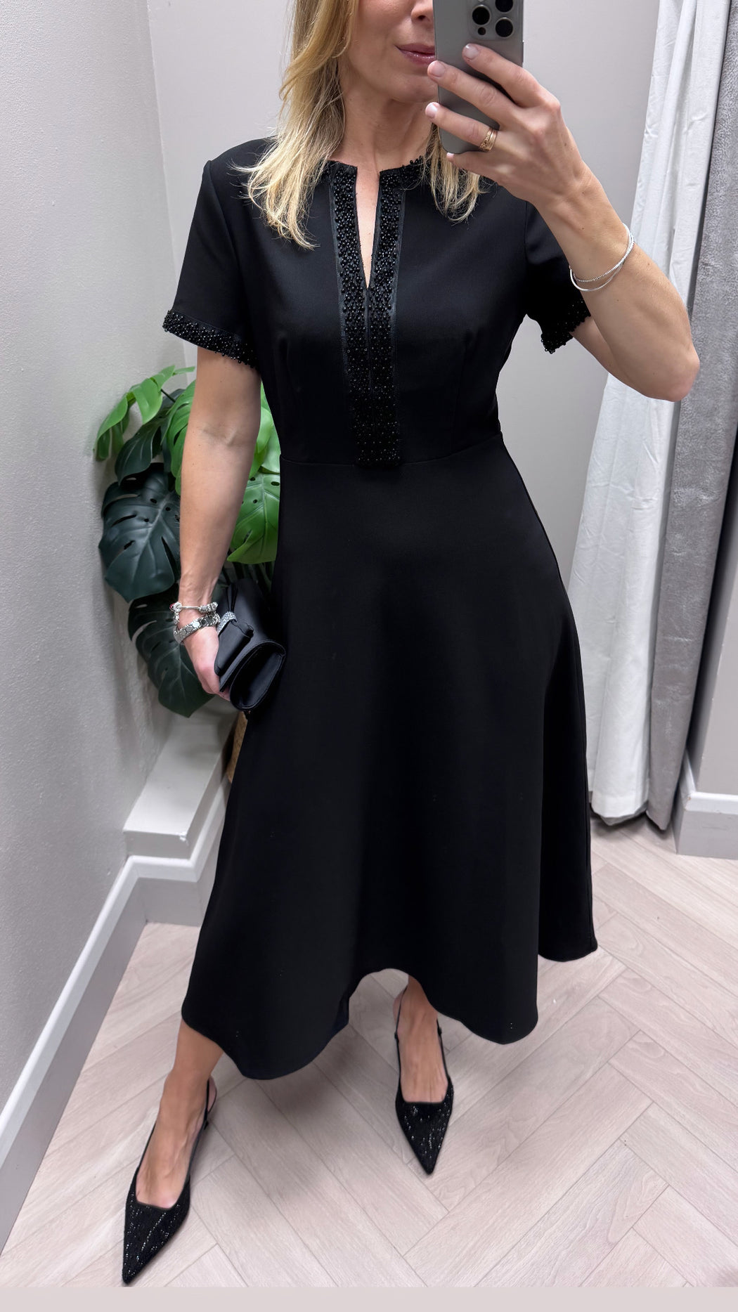 Natalie beaded midi dress