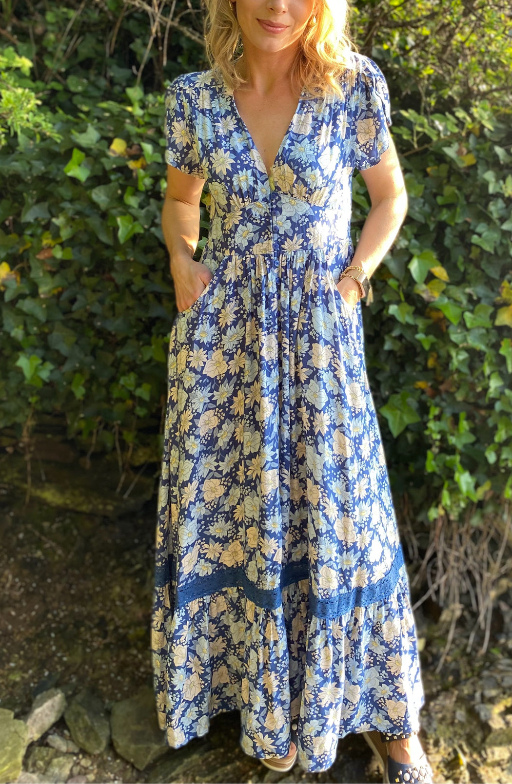 Francesa print maxi dress