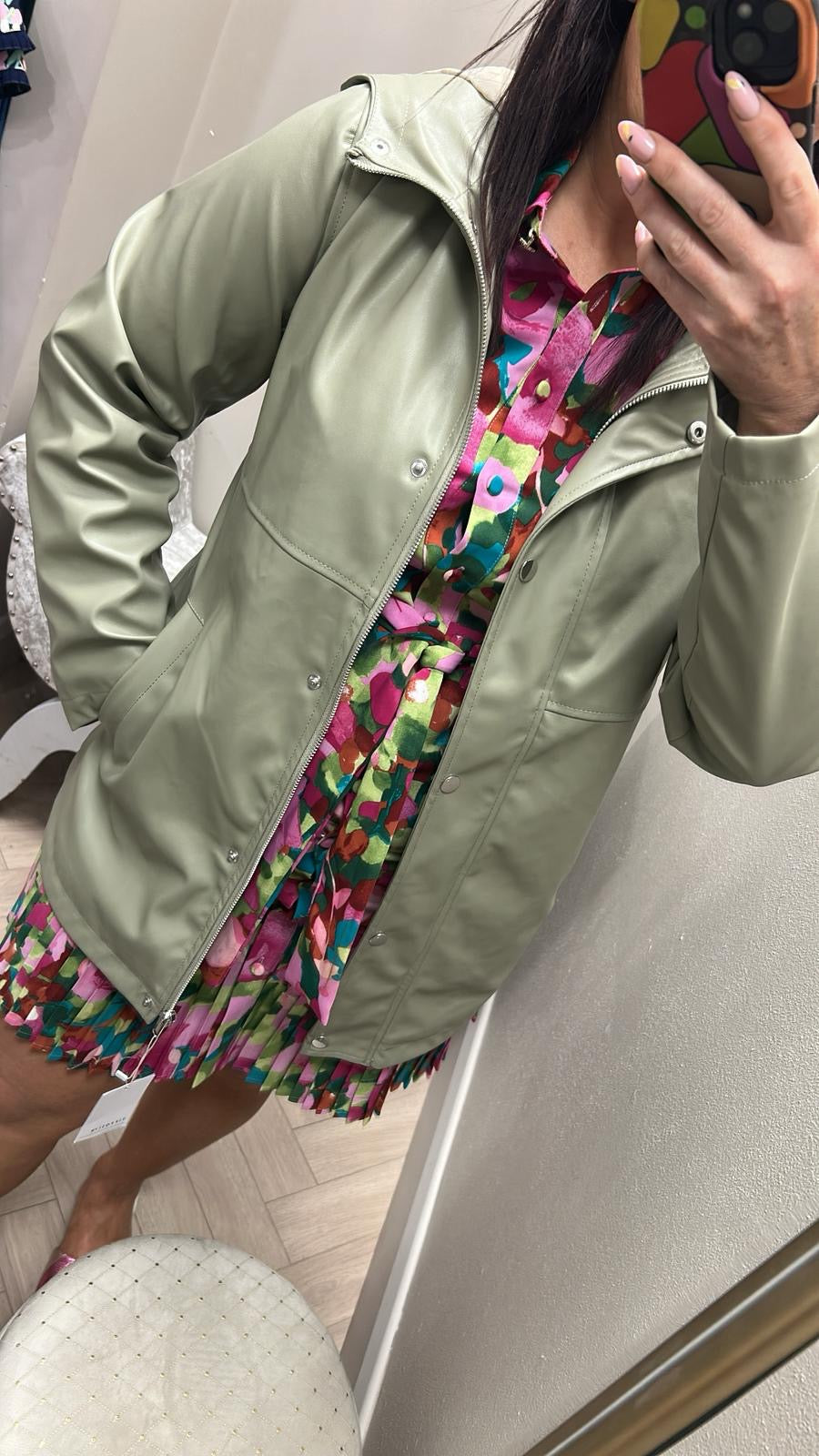 Dua green rain jacket