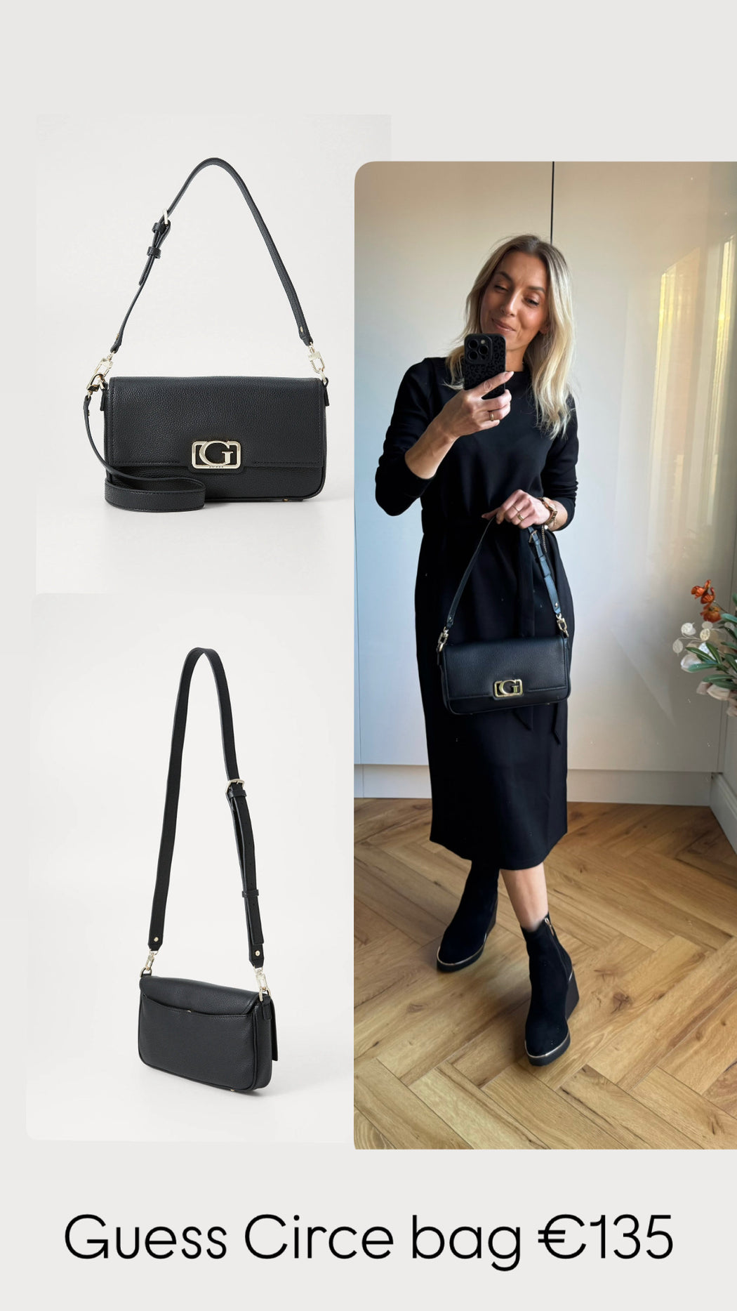 Guess black circe shoulder bag BG964219