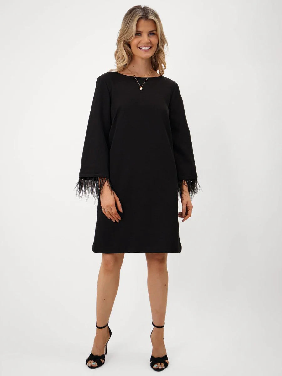 DAKOTA MINI SHIFT DRESS IN BLACK