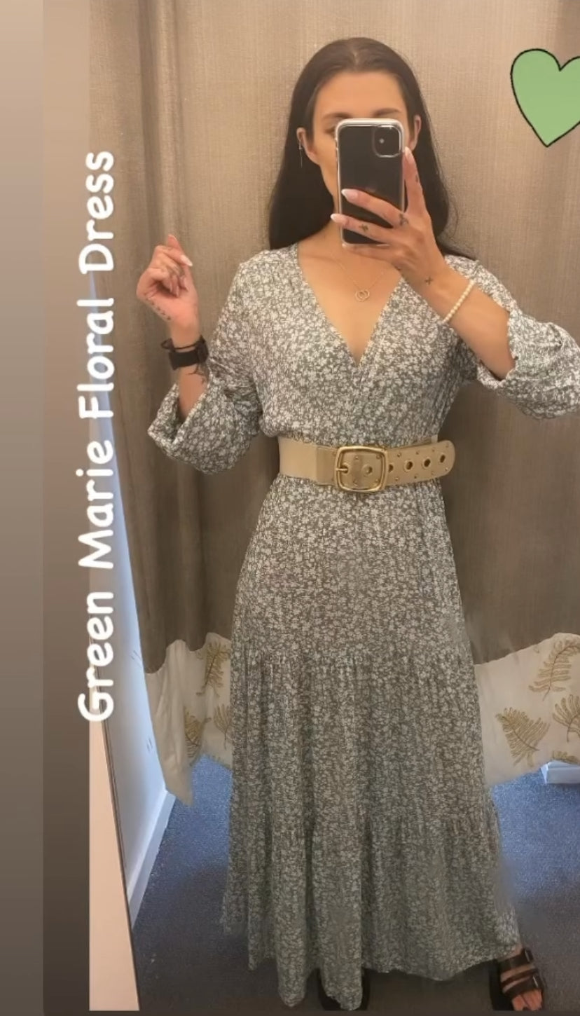 Green Marie floral dress