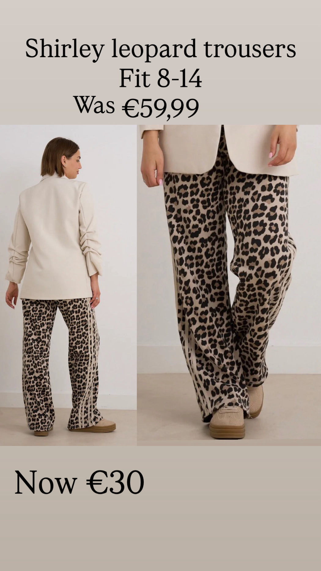 Shirley leopard trousers