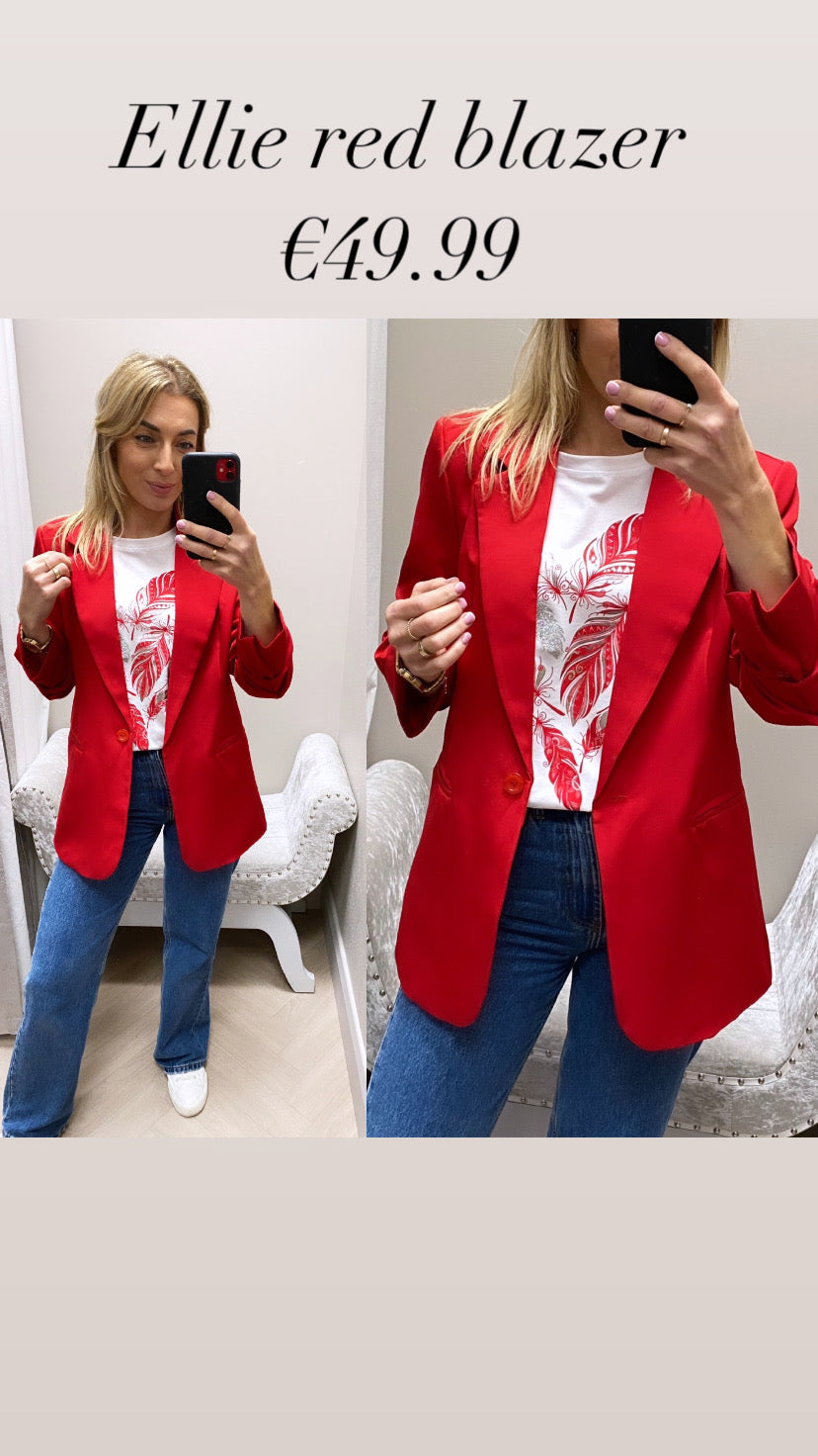 Red Ellie blazer