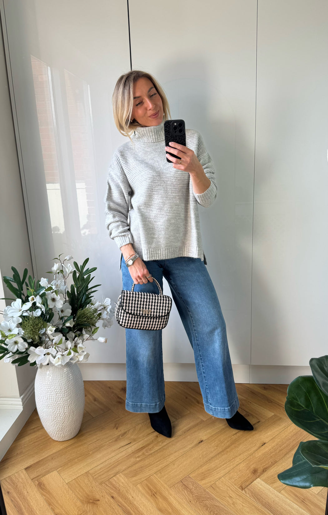 Muffin turtle neck grey knit