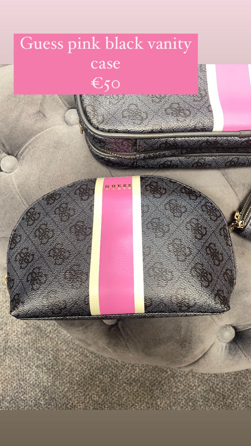 Guess pink black vanity case