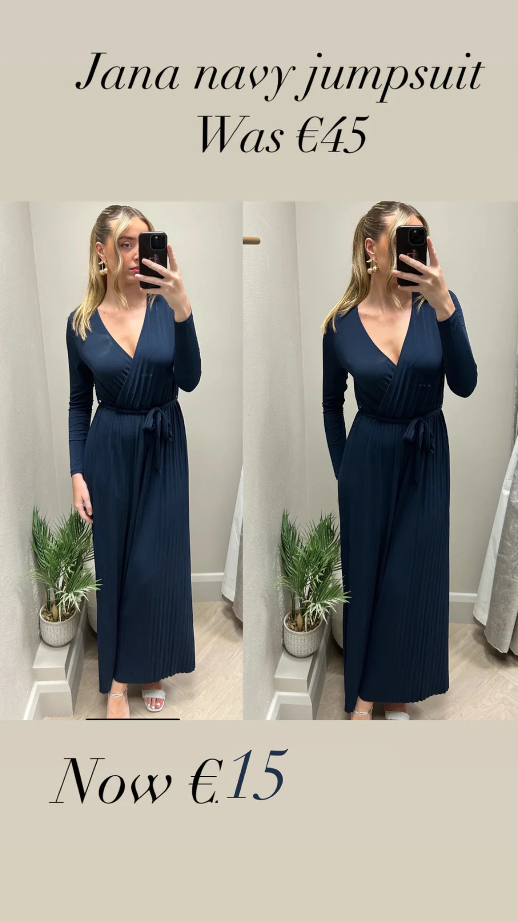 Jana navy jumpsuit