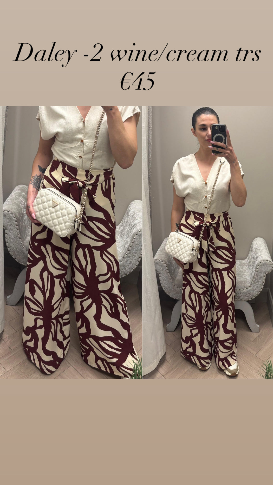 Daley -2 wine/cream trs