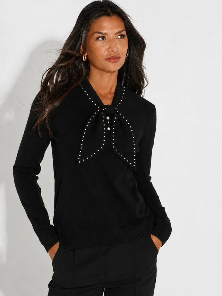 Black Presley knit top