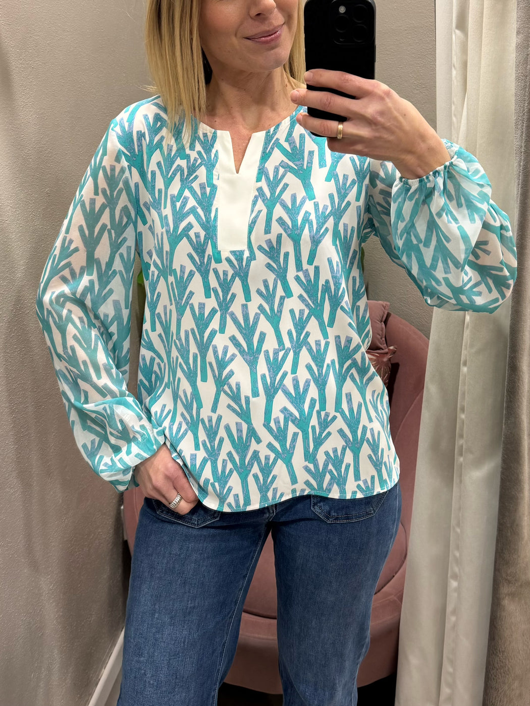 Portia print top