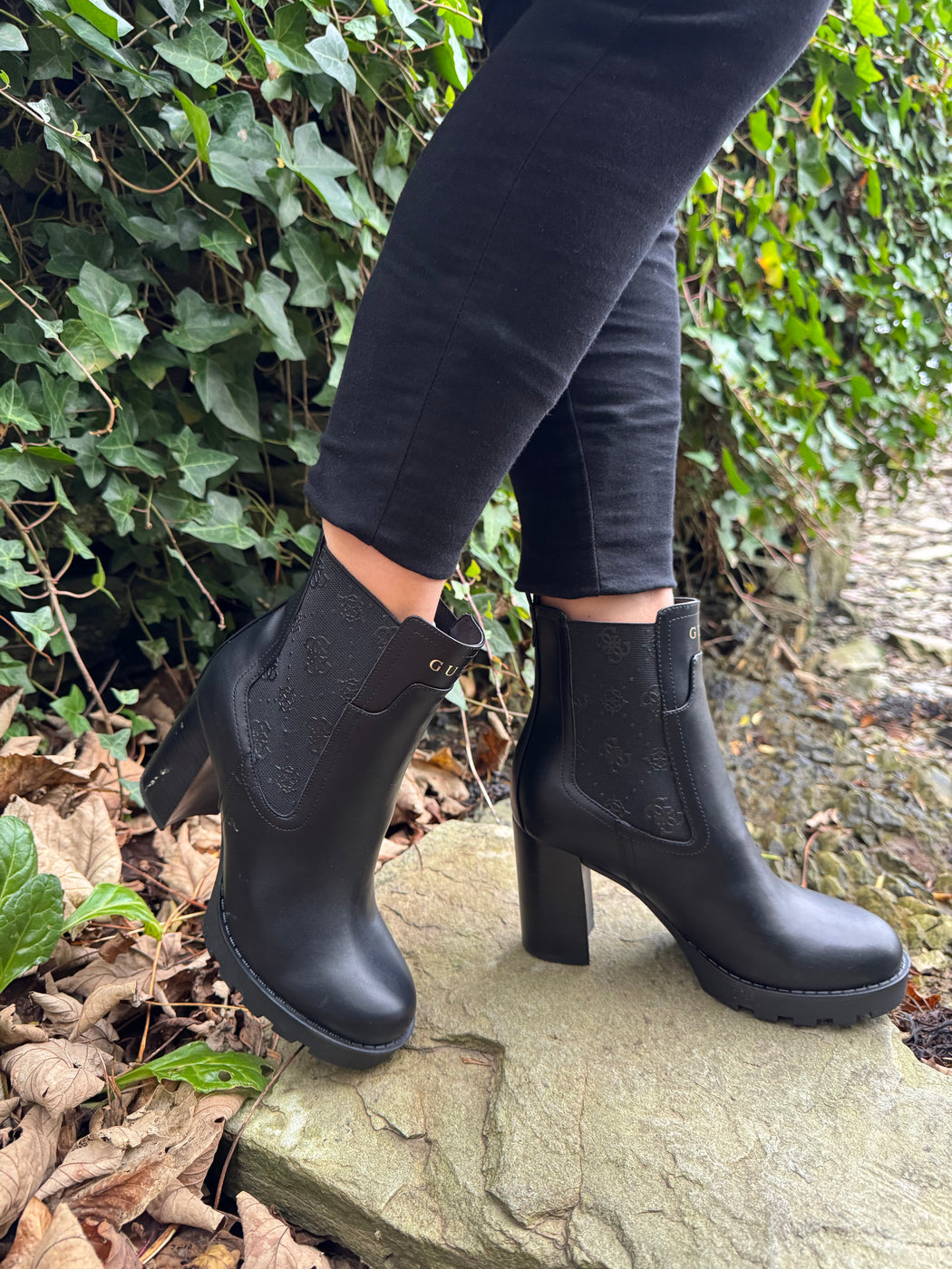 Guess Black Logo Boots FLFNLLELE10