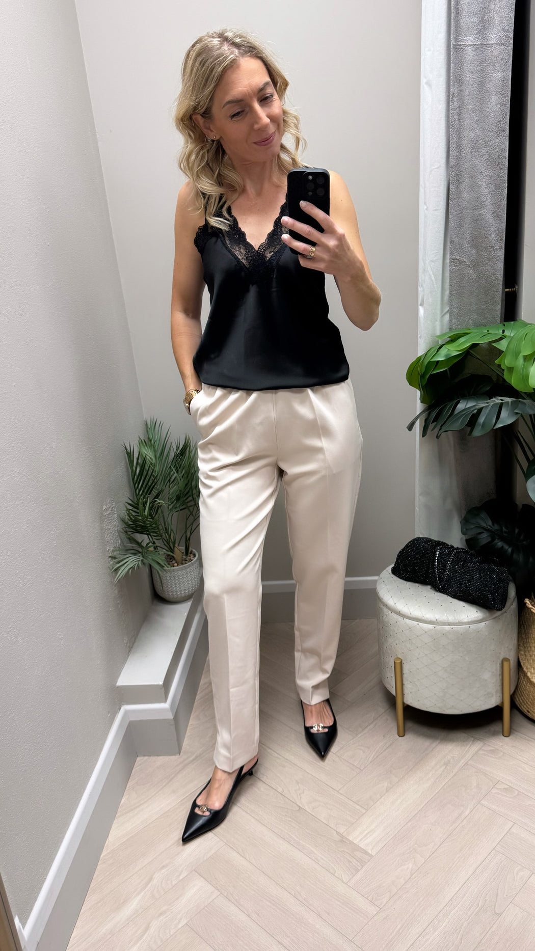 Guess cream Roberta trousers
