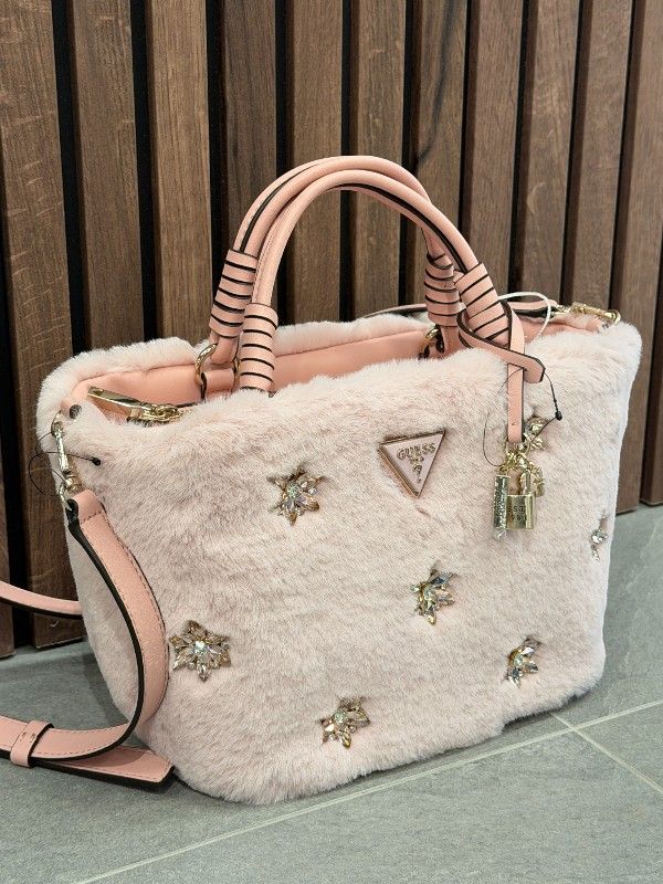 Guess pink rhinestone shaida bag we814322