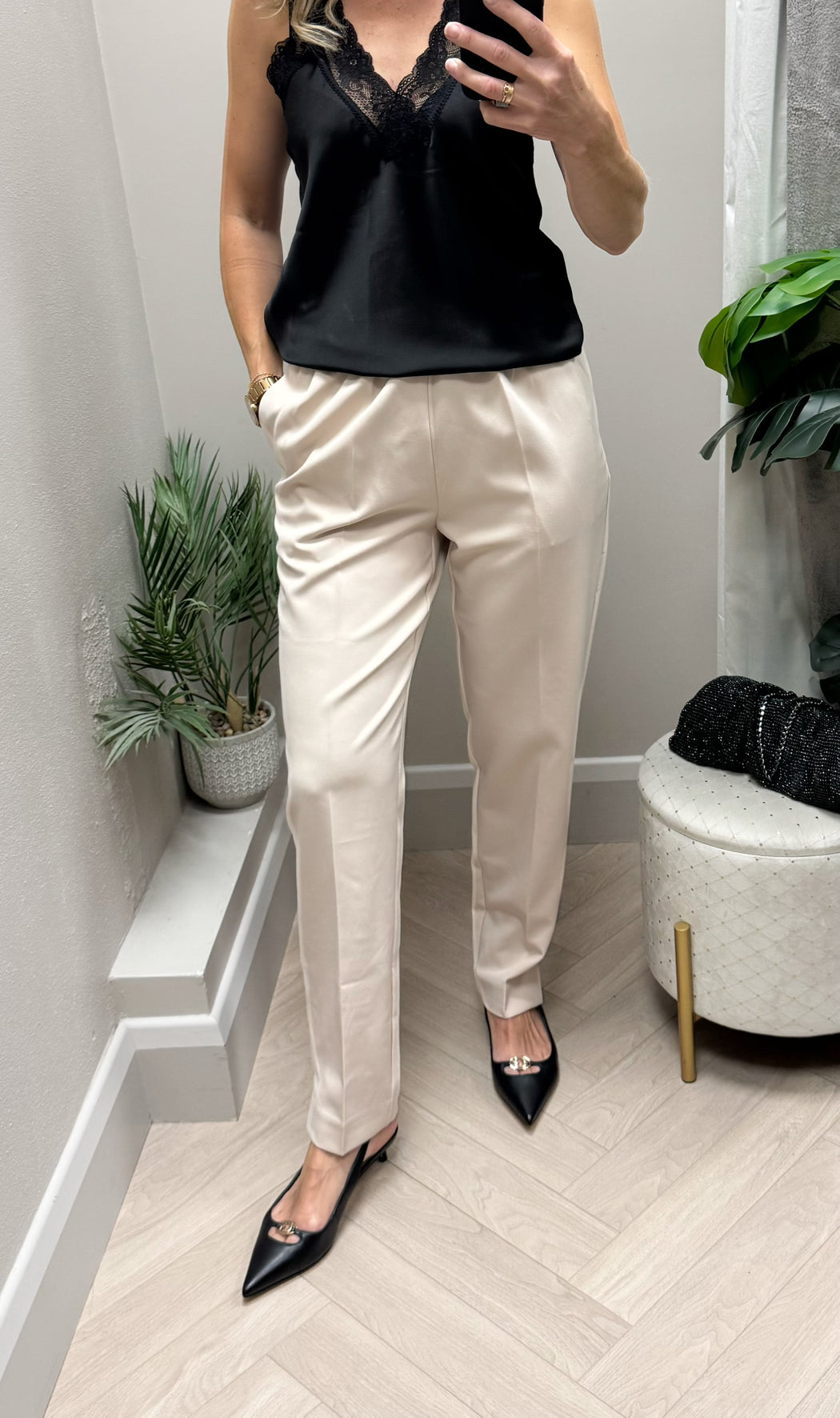 Guess cream Roberta trousers