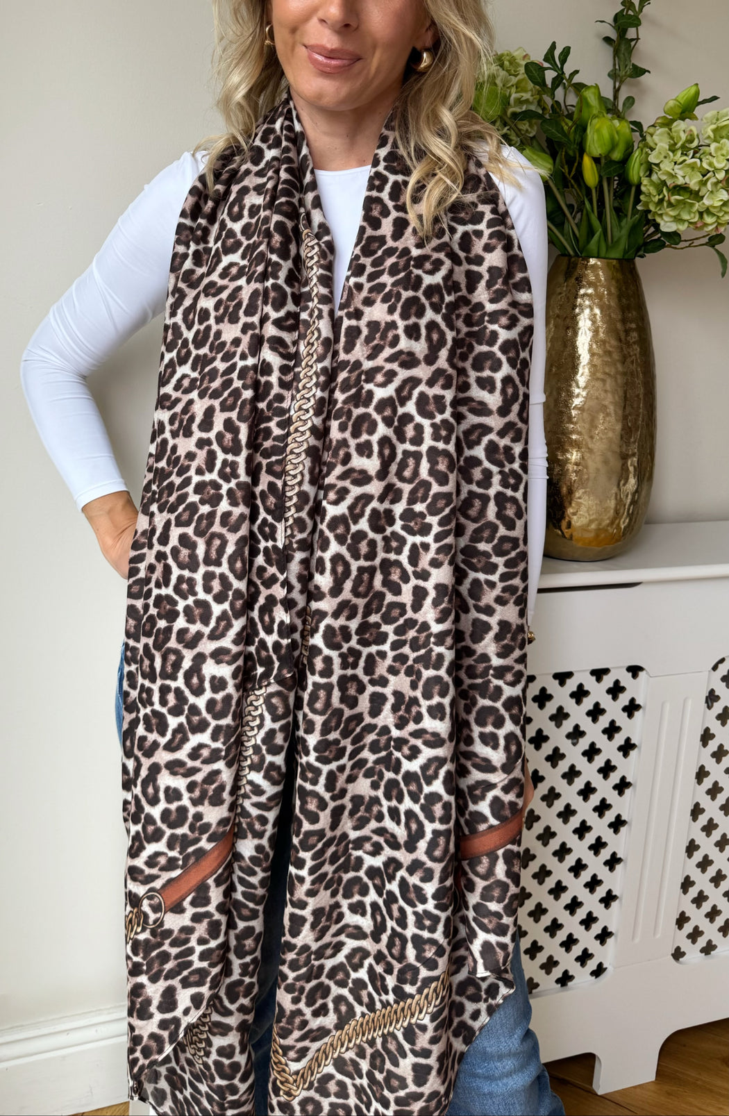 Guess Animalier Scarf-aw5349pol03-bro