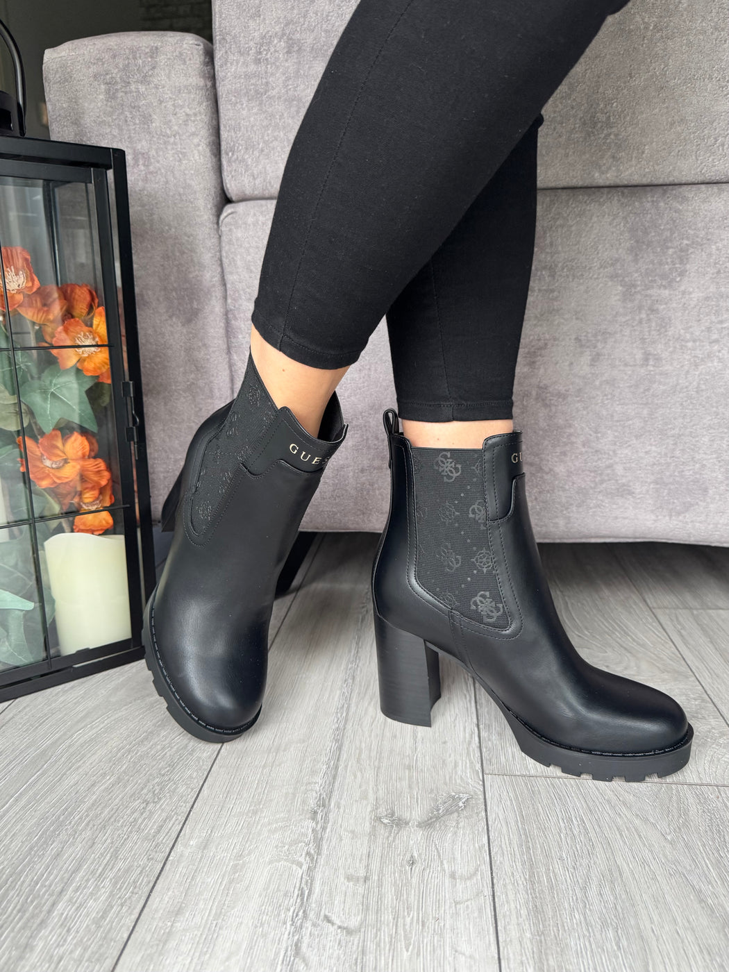 Guess Black Logo Boots FLFNLLELE10