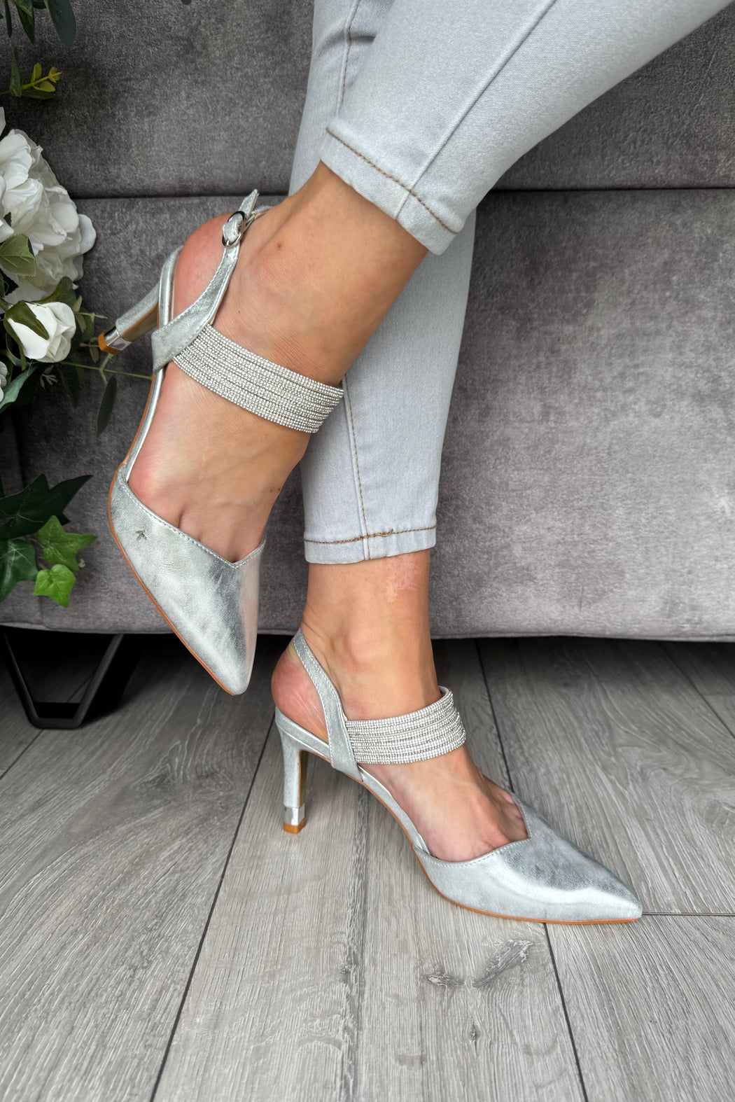 Wishaw Chrome Sparkle Heel