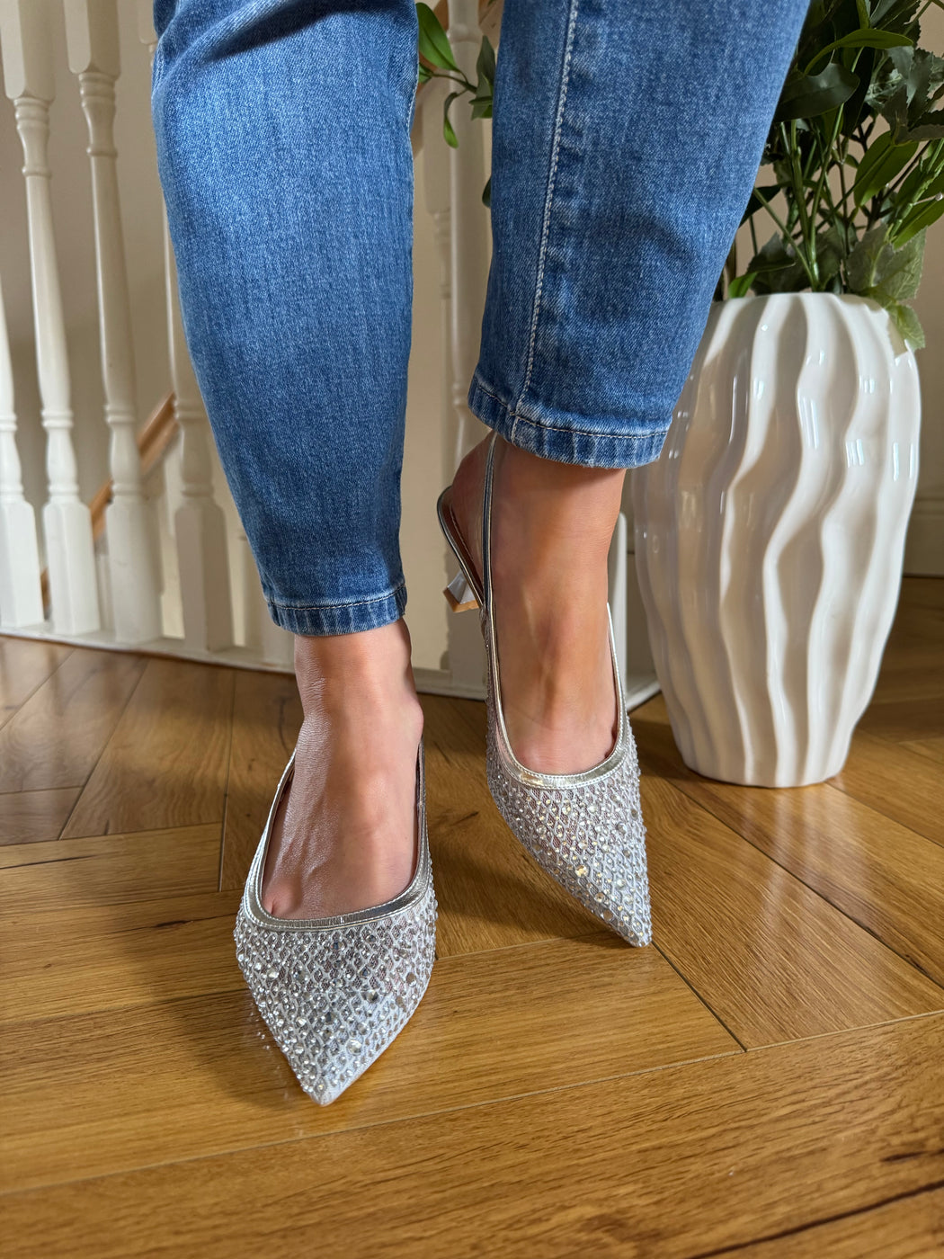 Warrenwood Silver Gem Sandals