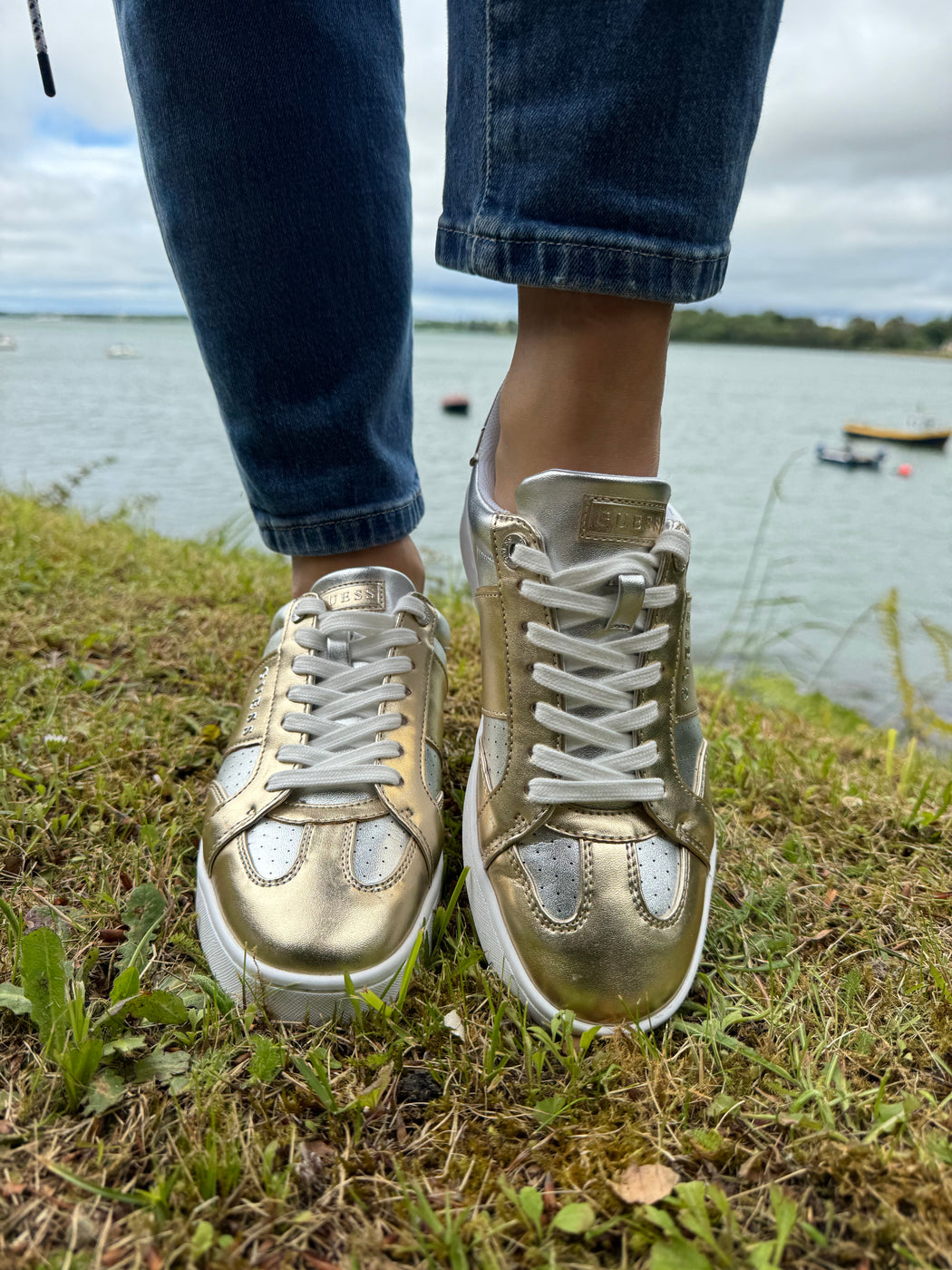 Guess gold sneakers fljr12lel12