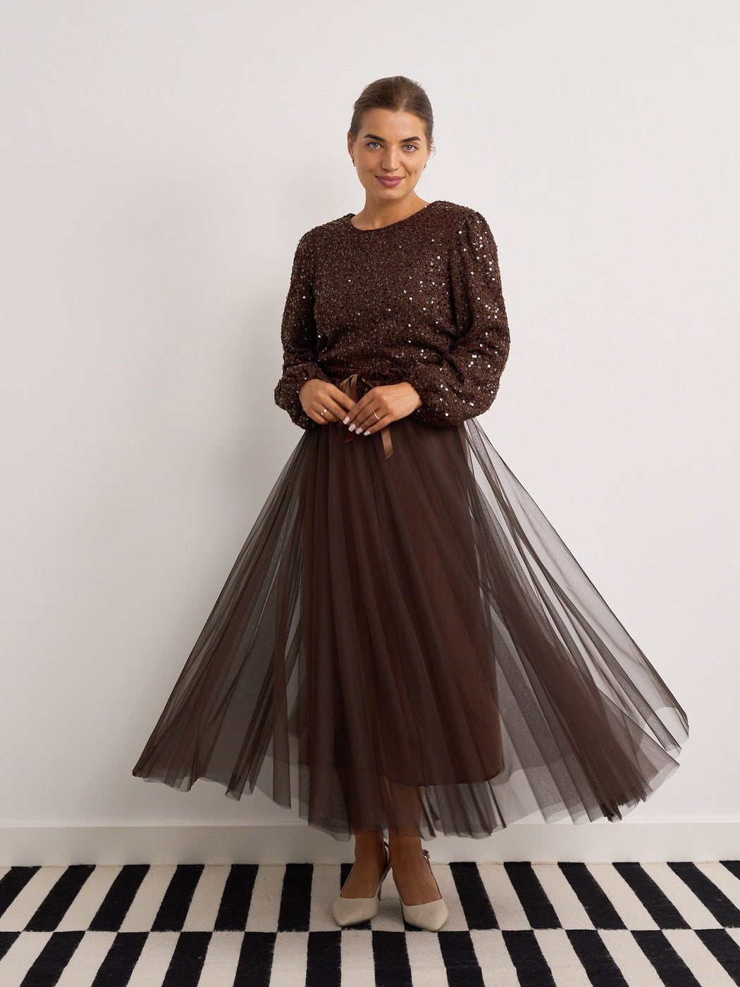 Brown caprise top