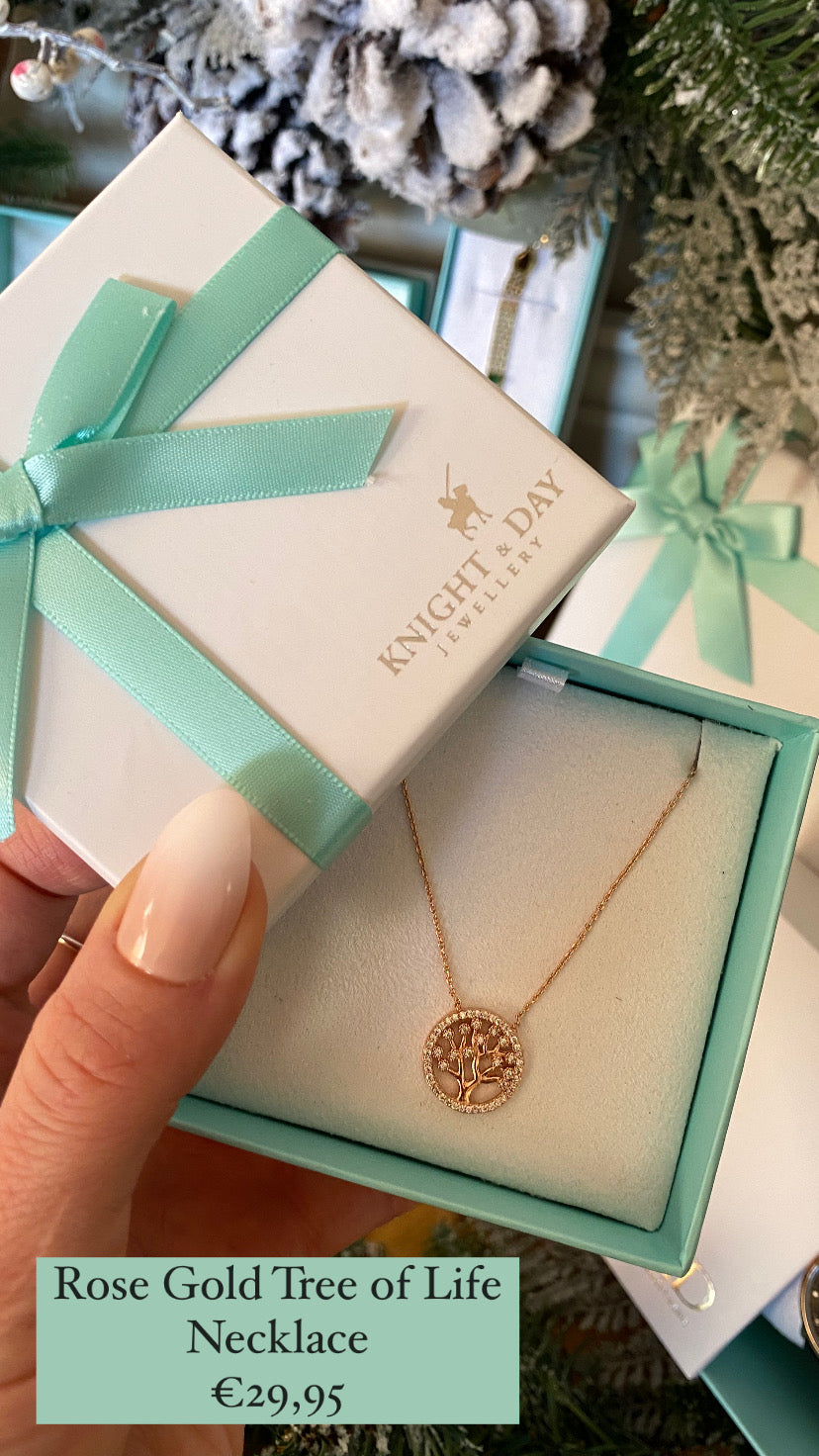Q463NAP Rose Gold Tree of Life Necklace