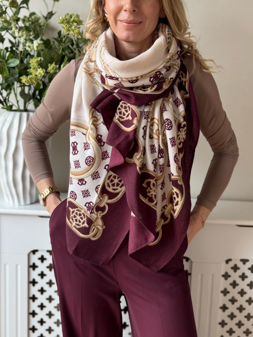 Guess burgundy scarf AW5464POL03 - BUR