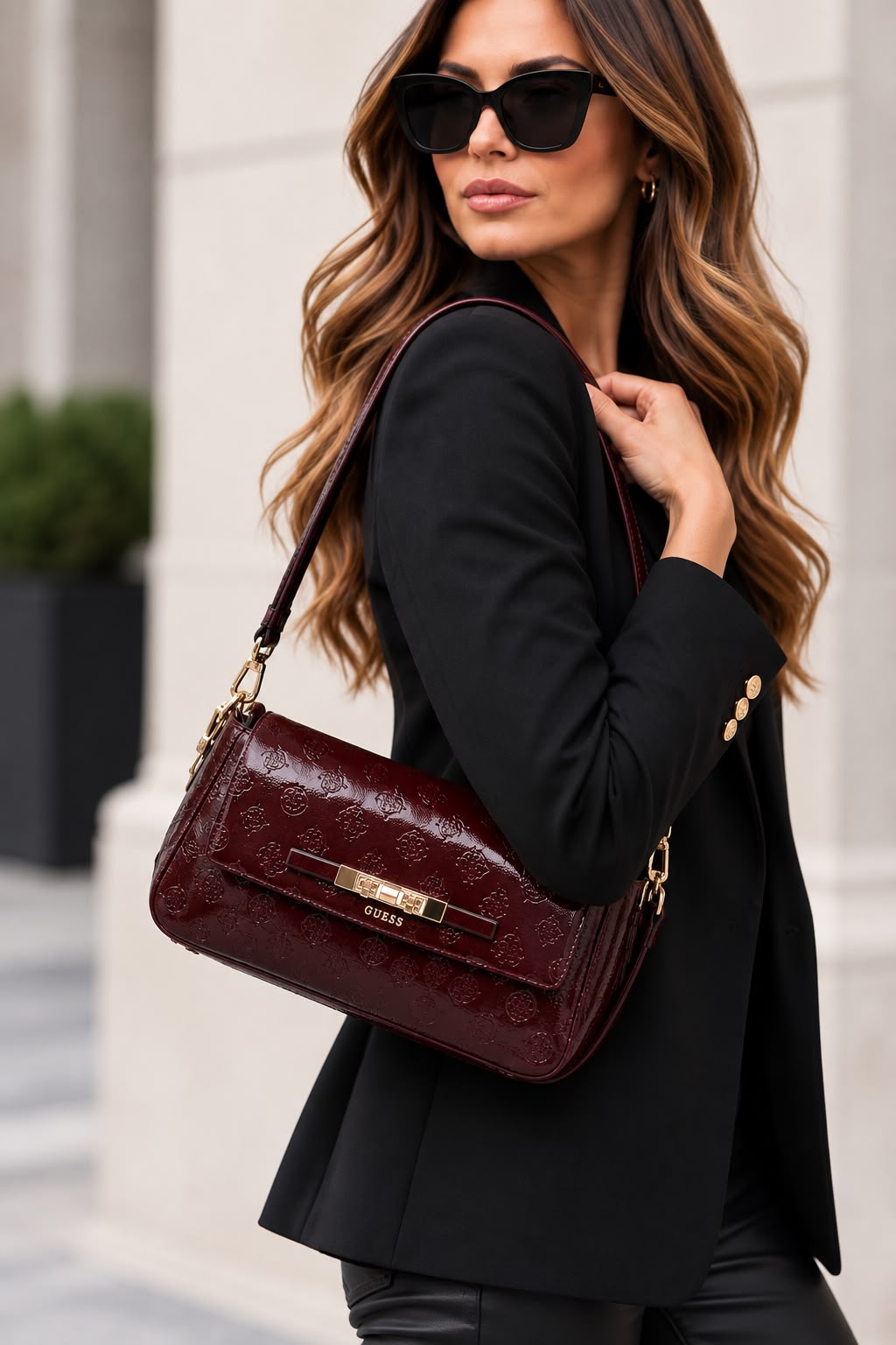 Guess burgundy bag carmella pt222520
