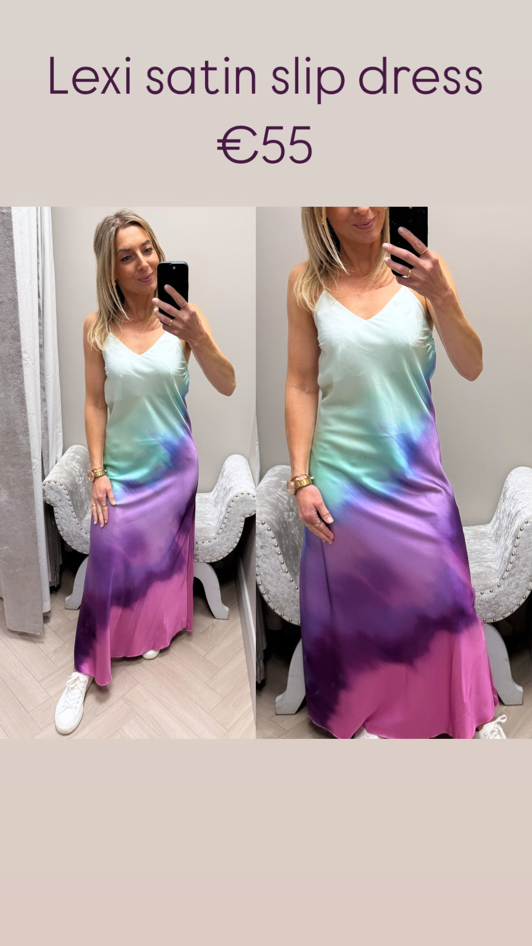 Lexi satin slip dress