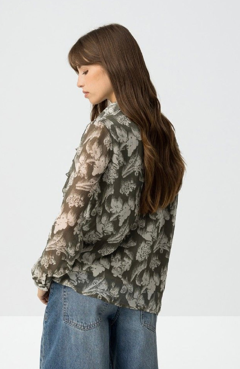 Quimbee green floral shirt