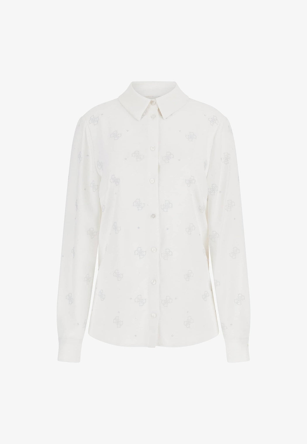 Guess cream flore logo shirt w5bh80w2982