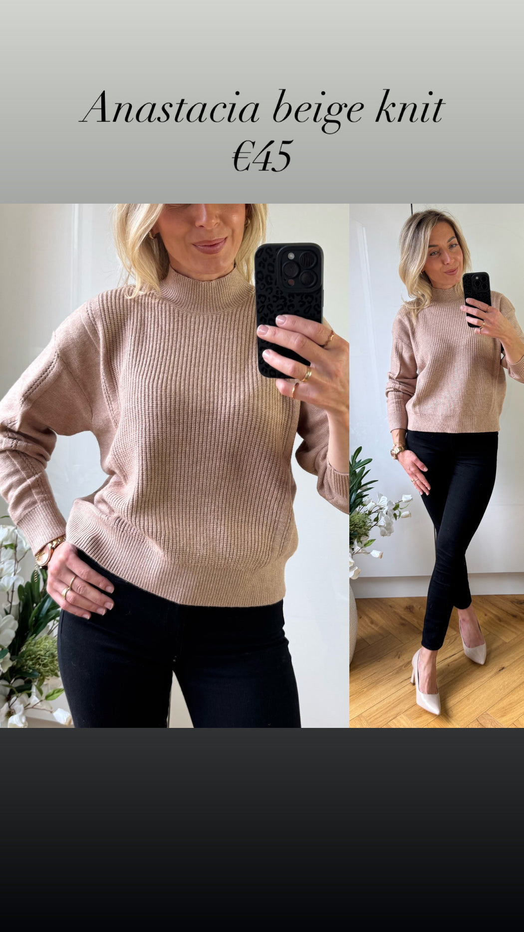 Anastacia beige knit