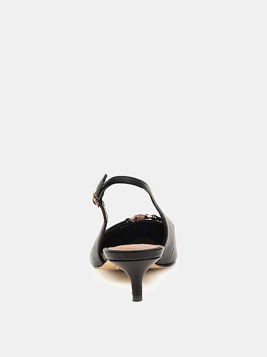 Guess black sling backs shoes FLTJESLEA05