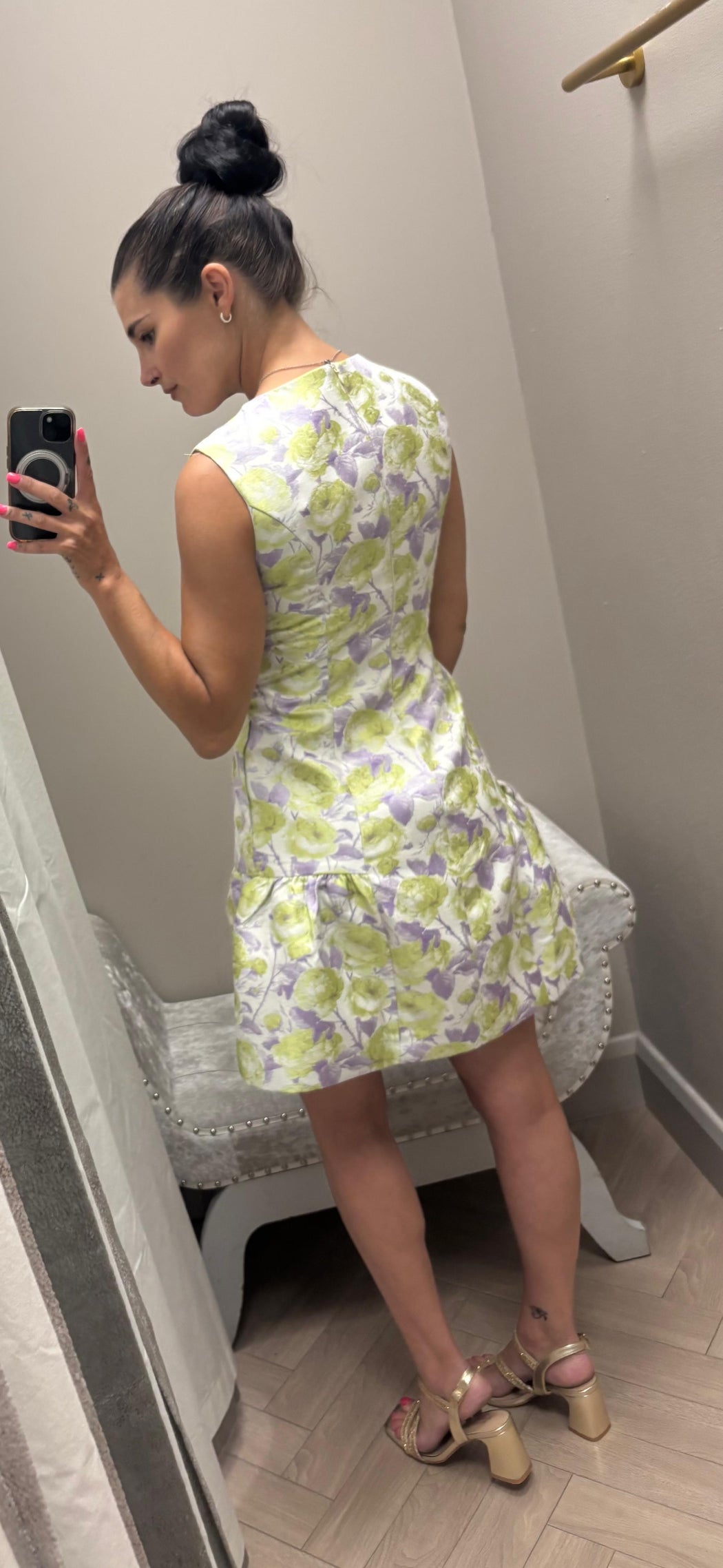Kandice lilac green dress