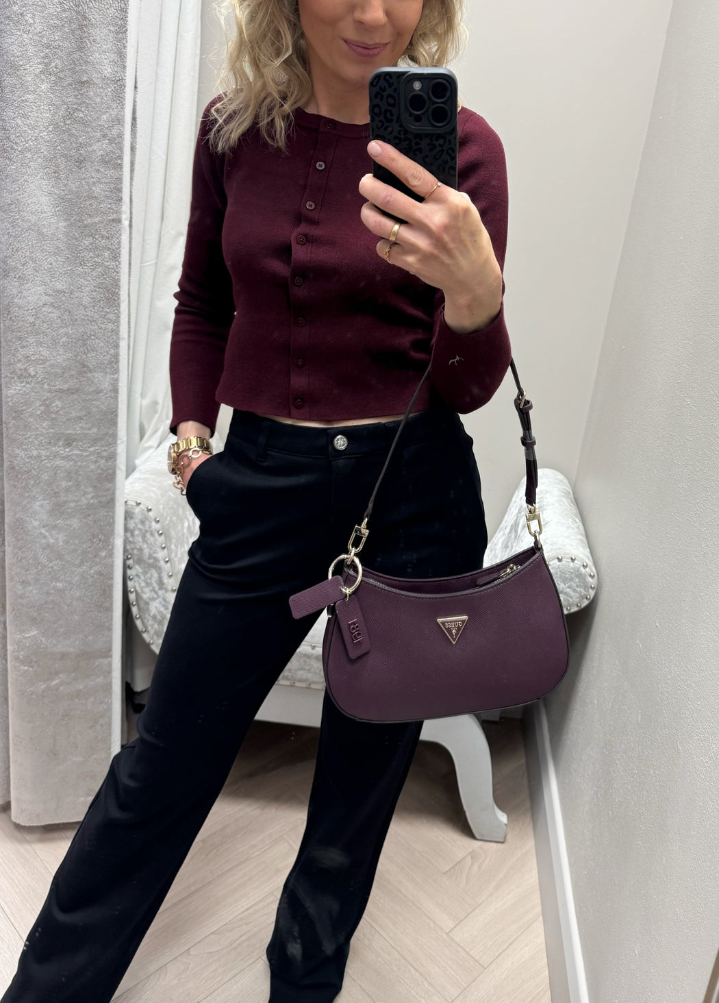 Guess Aubergine Noelle shoulder bag ZG787918