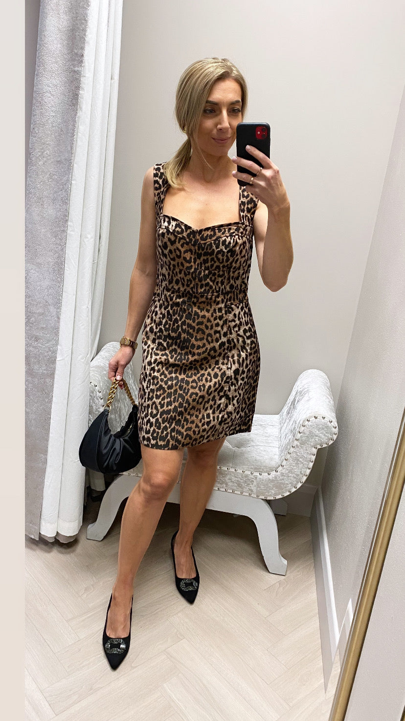 W4bk93wglj2 guess leopard mini dress