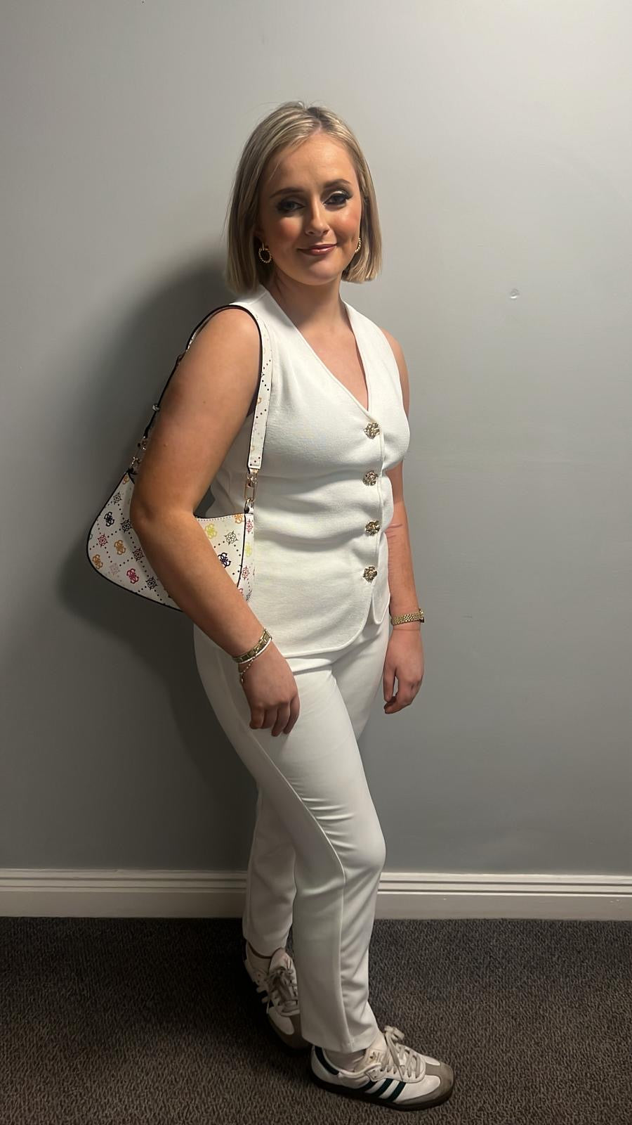 Fleur button waistcoat