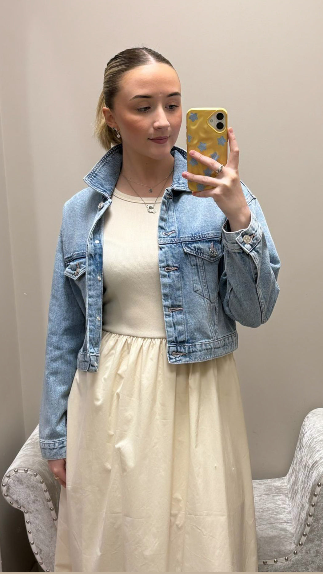 Figi cream midi dress